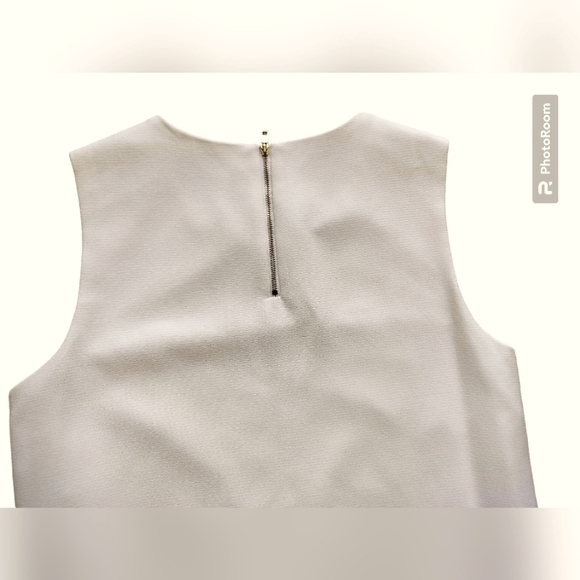 FRNCH cocktail formal ivory dress sleeveless size M - Picture 8 of 10